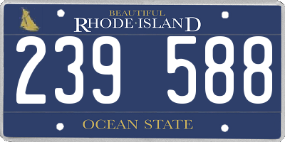 RI license plate 239588