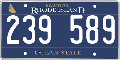 RI license plate 239589