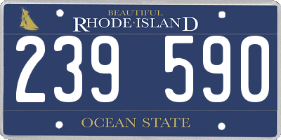 RI license plate 239590