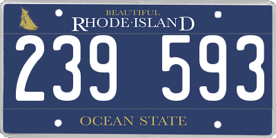 RI license plate 239593