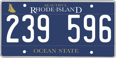 RI license plate 239596