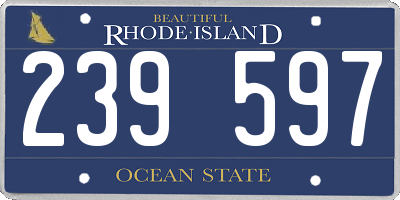 RI license plate 239597