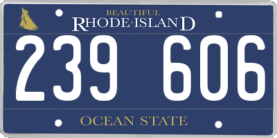 RI license plate 239606