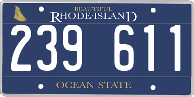 RI license plate 239611