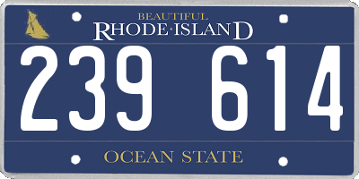 RI license plate 239614
