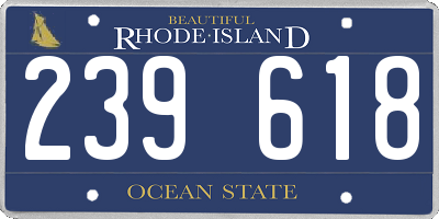 RI license plate 239618
