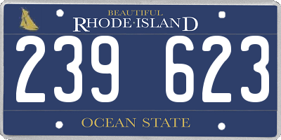 RI license plate 239623