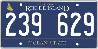 RI license plate 239629