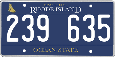 RI license plate 239635