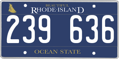 RI license plate 239636