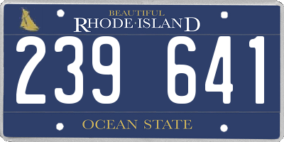 RI license plate 239641