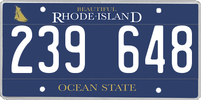 RI license plate 239648
