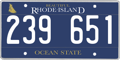 RI license plate 239651