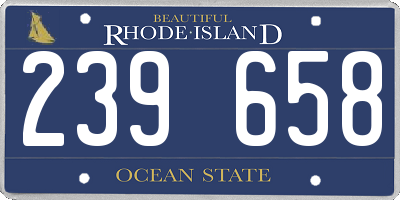 RI license plate 239658