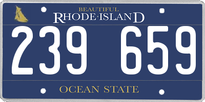 RI license plate 239659