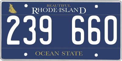 RI license plate 239660