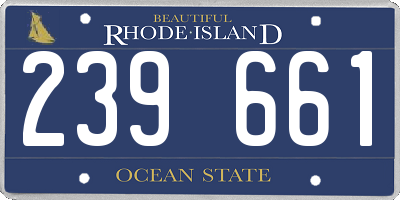 RI license plate 239661