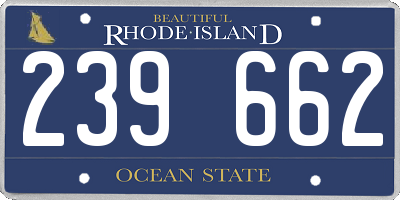 RI license plate 239662