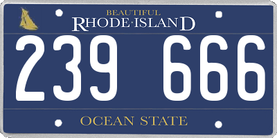 RI license plate 239666