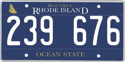 RI license plate 239676