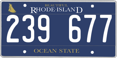 RI license plate 239677