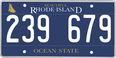 RI license plate 239679