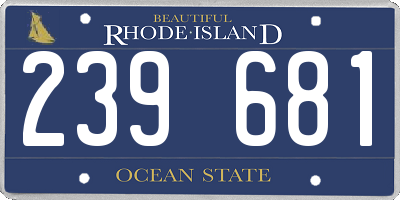 RI license plate 239681