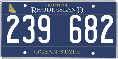 RI license plate 239682