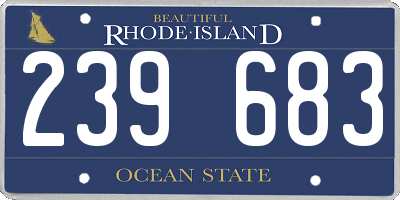 RI license plate 239683