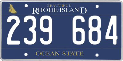 RI license plate 239684