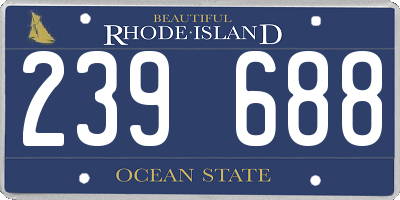 RI license plate 239688