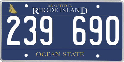 RI license plate 239690