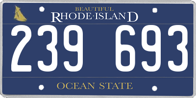 RI license plate 239693
