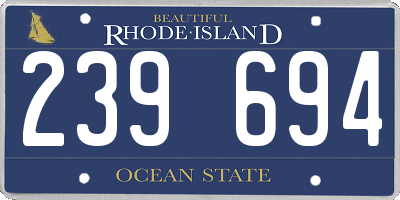RI license plate 239694