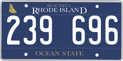 RI license plate 239696