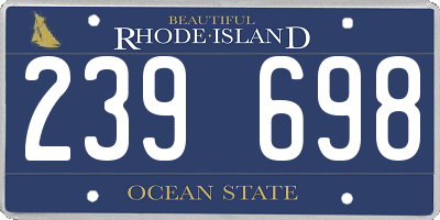 RI license plate 239698