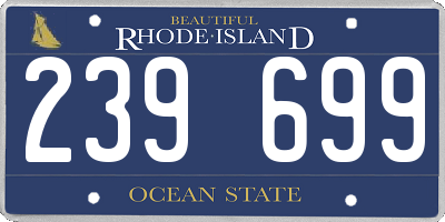 RI license plate 239699