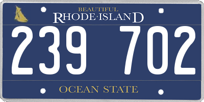 RI license plate 239702