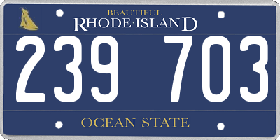 RI license plate 239703