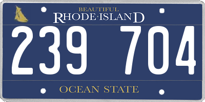 RI license plate 239704
