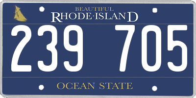 RI license plate 239705