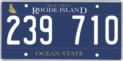 RI license plate 239710