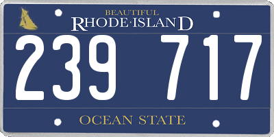 RI license plate 239717