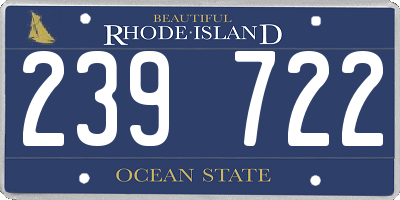 RI license plate 239722