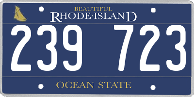 RI license plate 239723