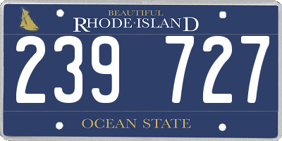 RI license plate 239727