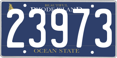 RI license plate 23973