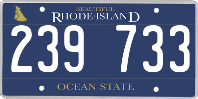 RI license plate 239733