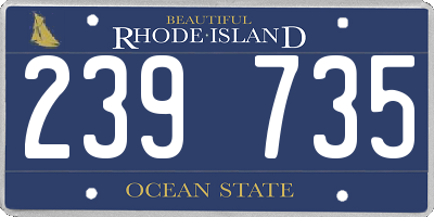 RI license plate 239735