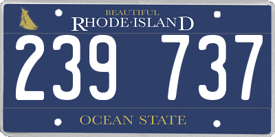 RI license plate 239737